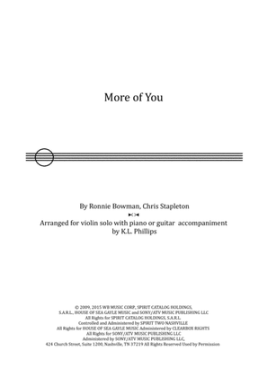 Book cover for More Of You