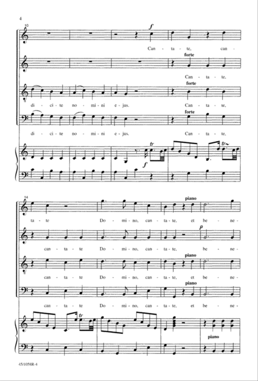 Cantate Domino 4-Part scores gallery preview page 6