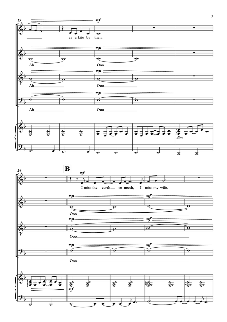 Rocket Man (i Think It's Gonna Be A Long Long Time) 4-Part scores gallery preview page 3