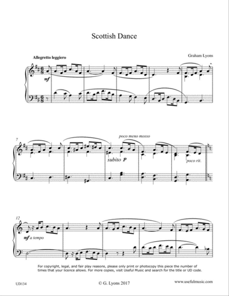 Scottish Dance Piano Solo scores gallery preview page 1