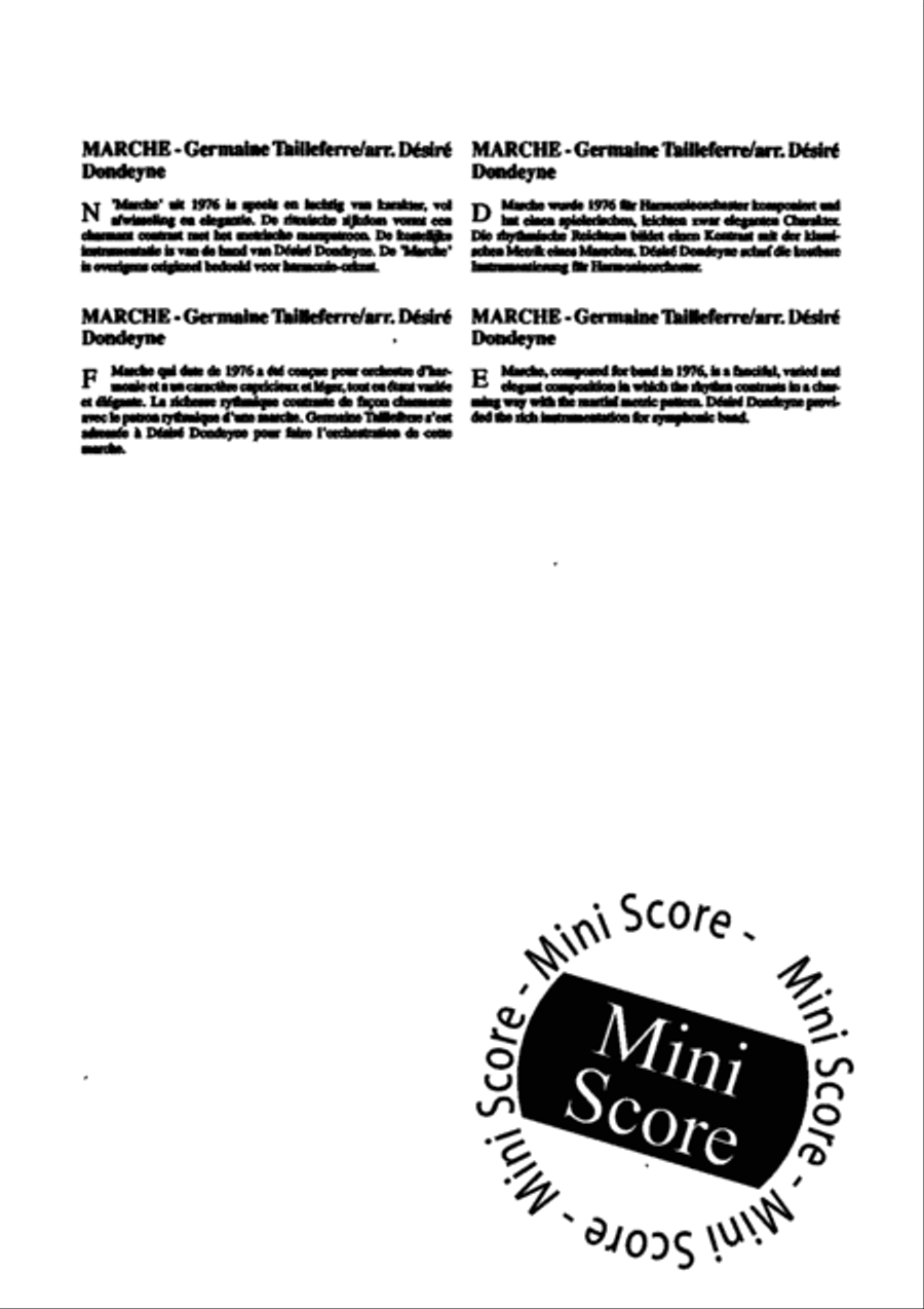 Marche Pour Harmonie ou Fanfare Fanfare Band scores gallery preview page 5