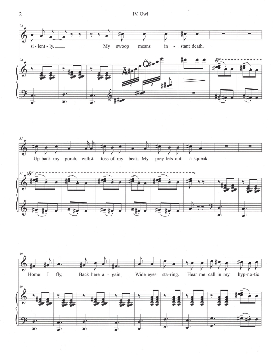 Owl Owl Piano, Vocal scores gallery preview page 2