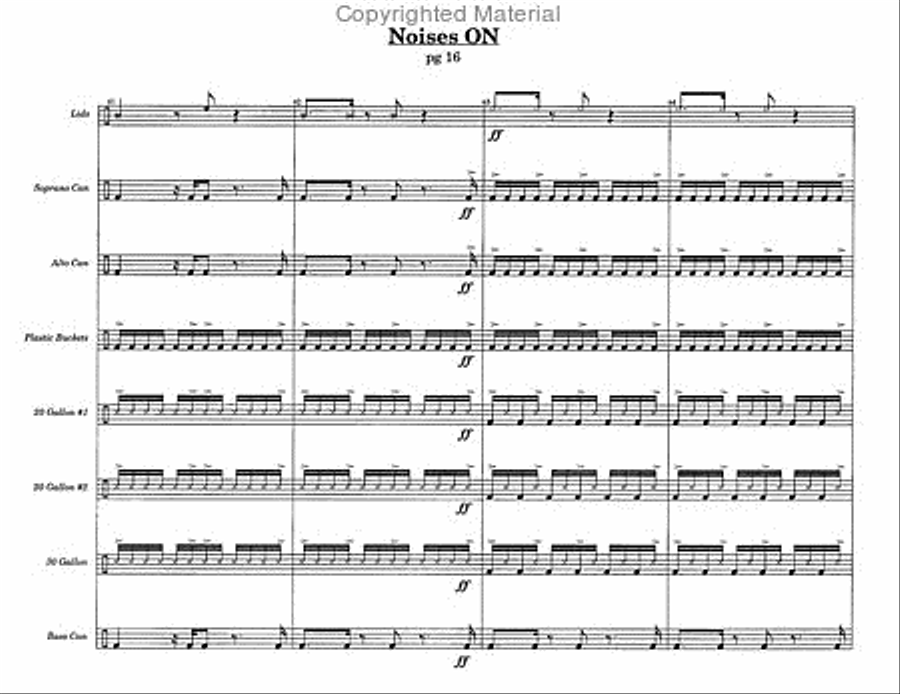 Noises ON Percussion Ensemble scores gallery preview page 4