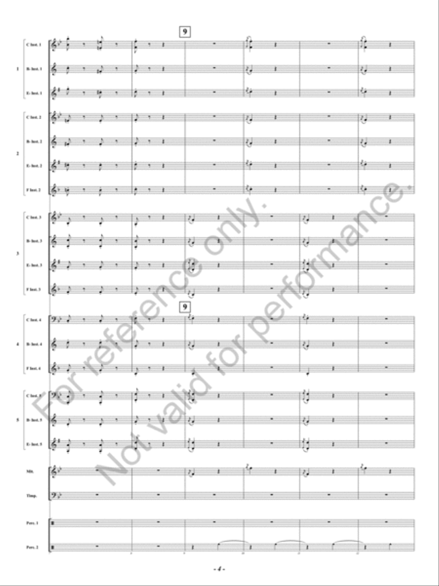 Infernal Galop Concert Band scores gallery preview page 5