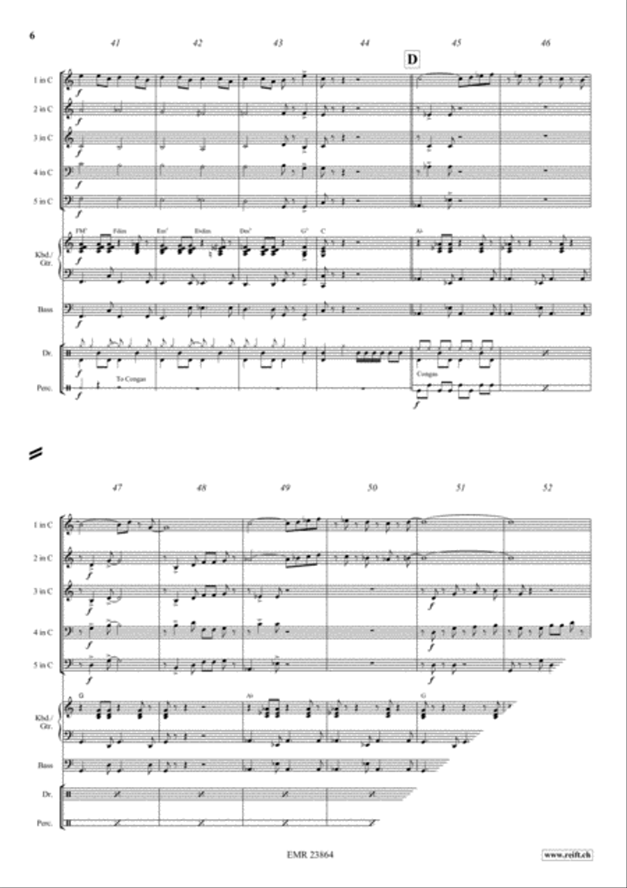 Cha Cha - Cuba Libre Brass Ensemble scores gallery preview page 6