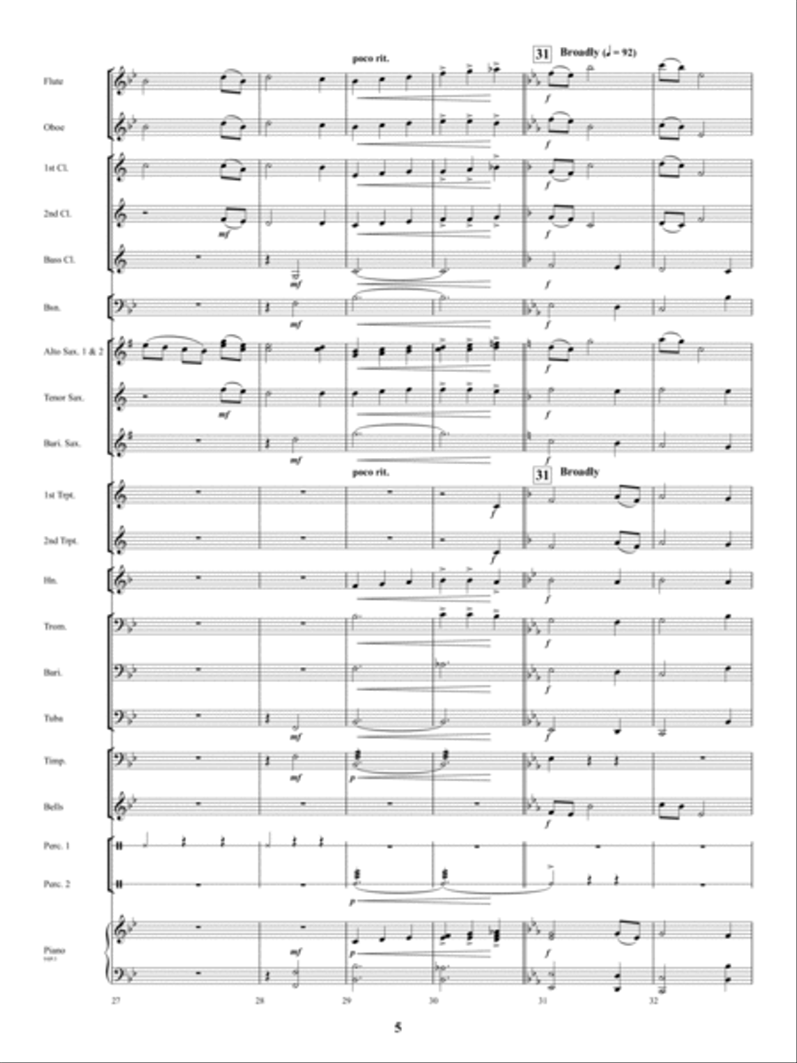 Amazing Grace Concert Band scores gallery preview page 5
