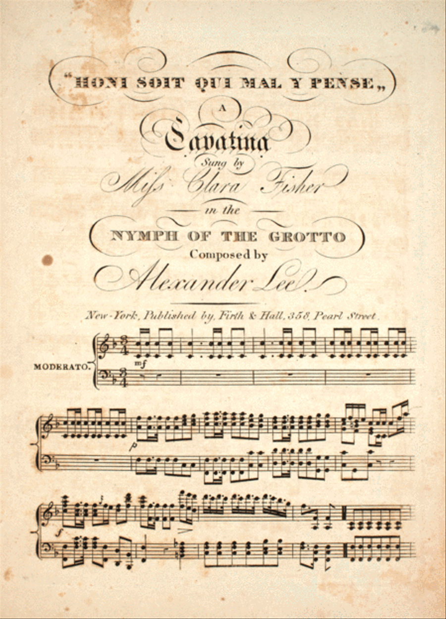Honi Soit Qui Mal Y pense. A Cavatina Voice scores gallery preview page 1