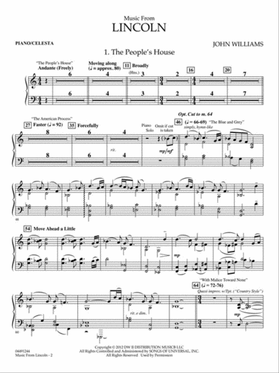Music from Lincoln Full Orchestra scores gallery preview page 12