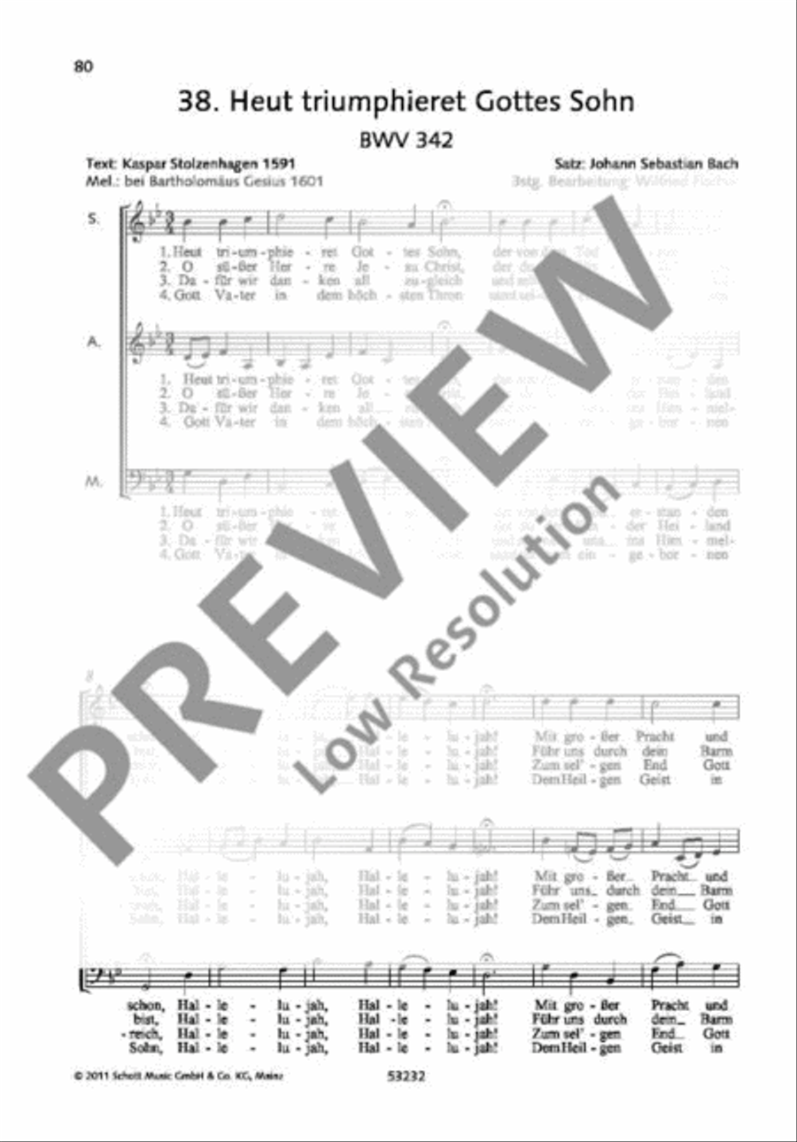 Heut triumphieret Gottes Sohn A Cappella scores gallery preview page 2