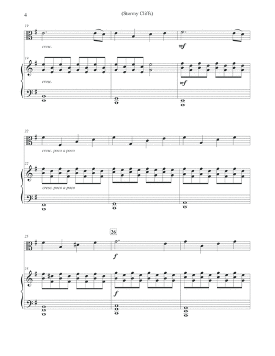 Stormy Cliffs - Viola & Piano Viola scores gallery preview page 4
