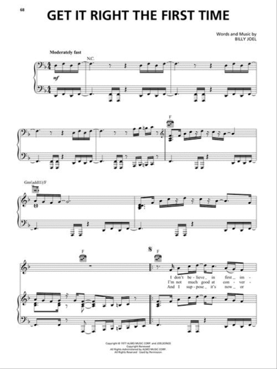Billy Joel – The Stranger Piano, Vocal, Guitar scores gallery preview page 8