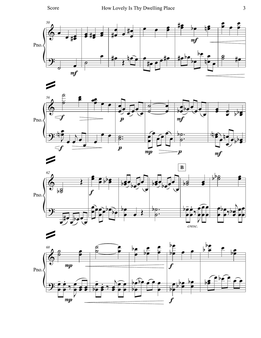 How Lovely Is Thy Dwelling Place for Solo Piano Piano Solo scores gallery preview page 4