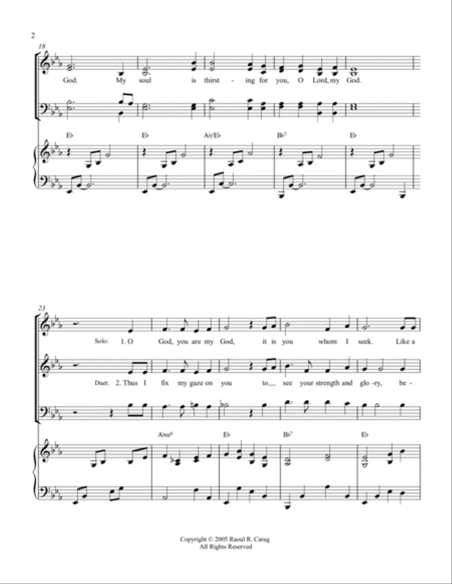 My Soul Is Thirsting (Psalm 63) 4-Part scores gallery preview page 3