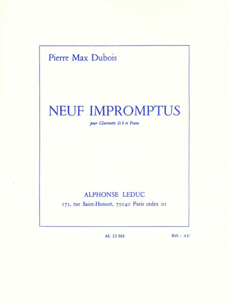 9 Impromptus (clarinet & Piano)