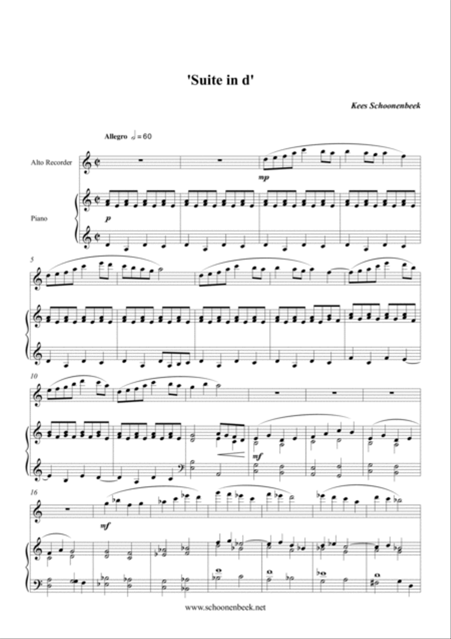 Suite in d Suite in d Woodwind Duet scores gallery preview page 3