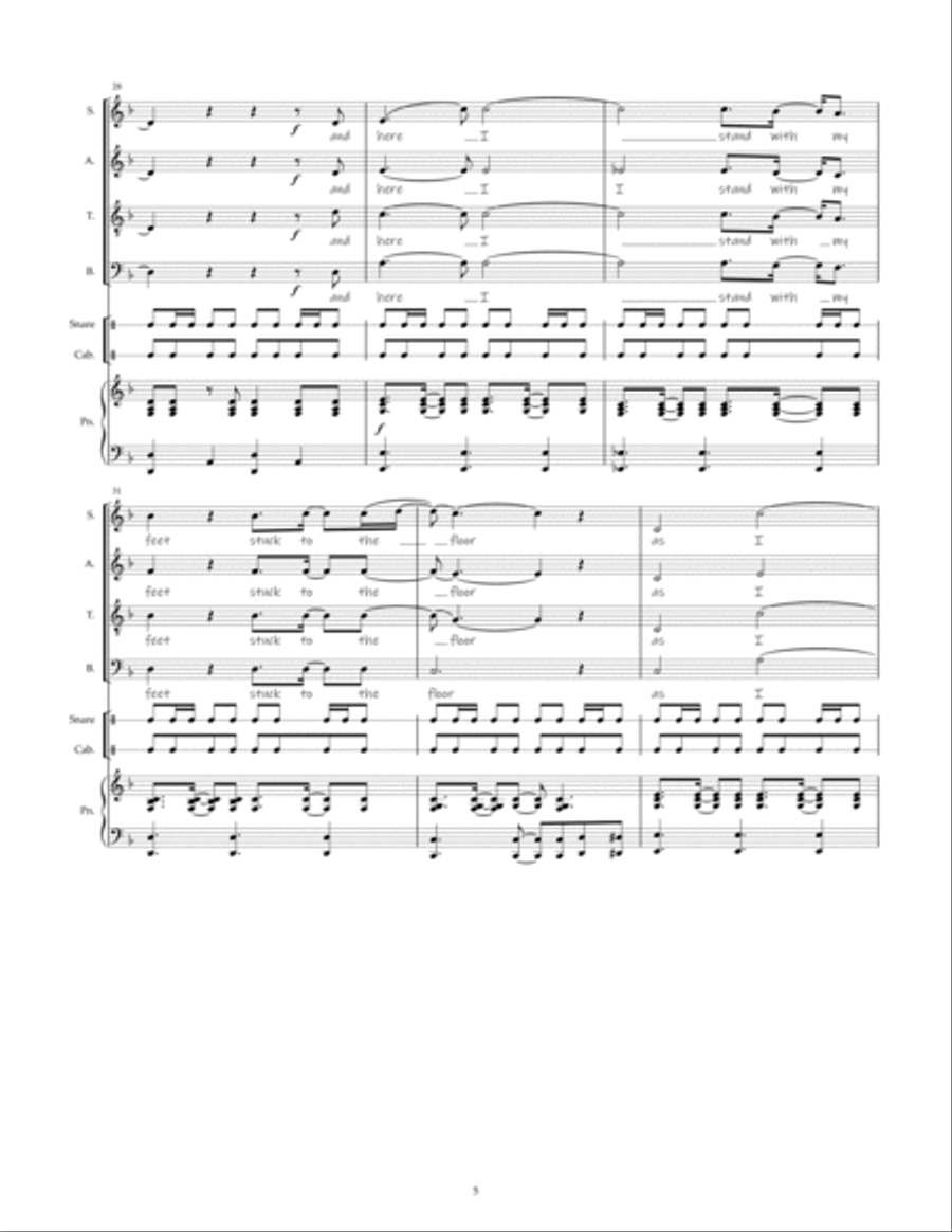 The Wall in my Head 4-Part scores gallery preview page 5