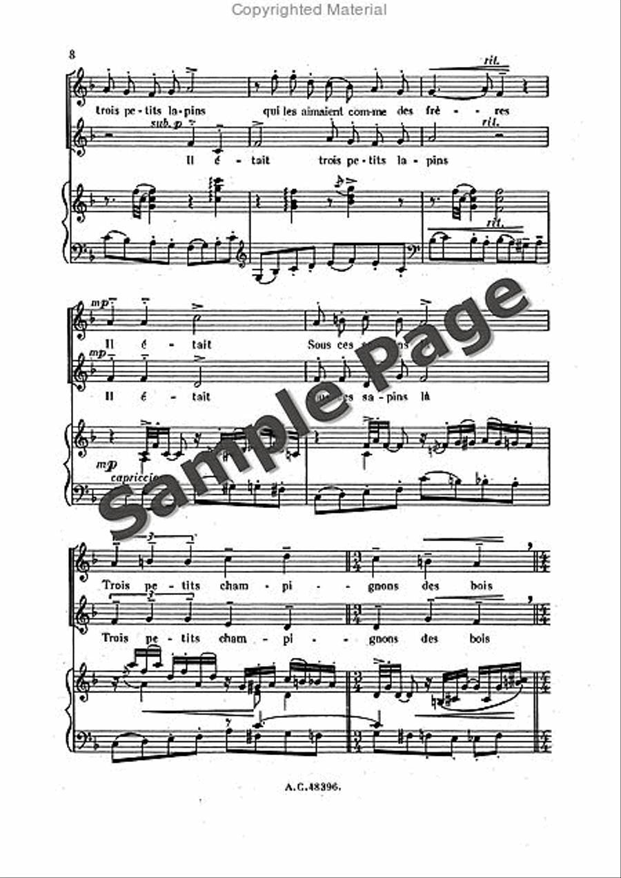 Bernier R Sortileges Ingenus (ep) Women's Choir scores gallery preview page 9