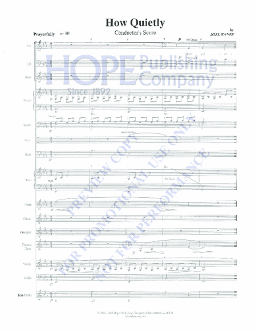 How Quietly Choir scores gallery preview page 2