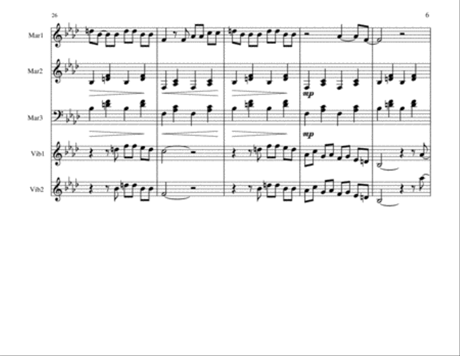 Mad World Marimba scores gallery preview page 6