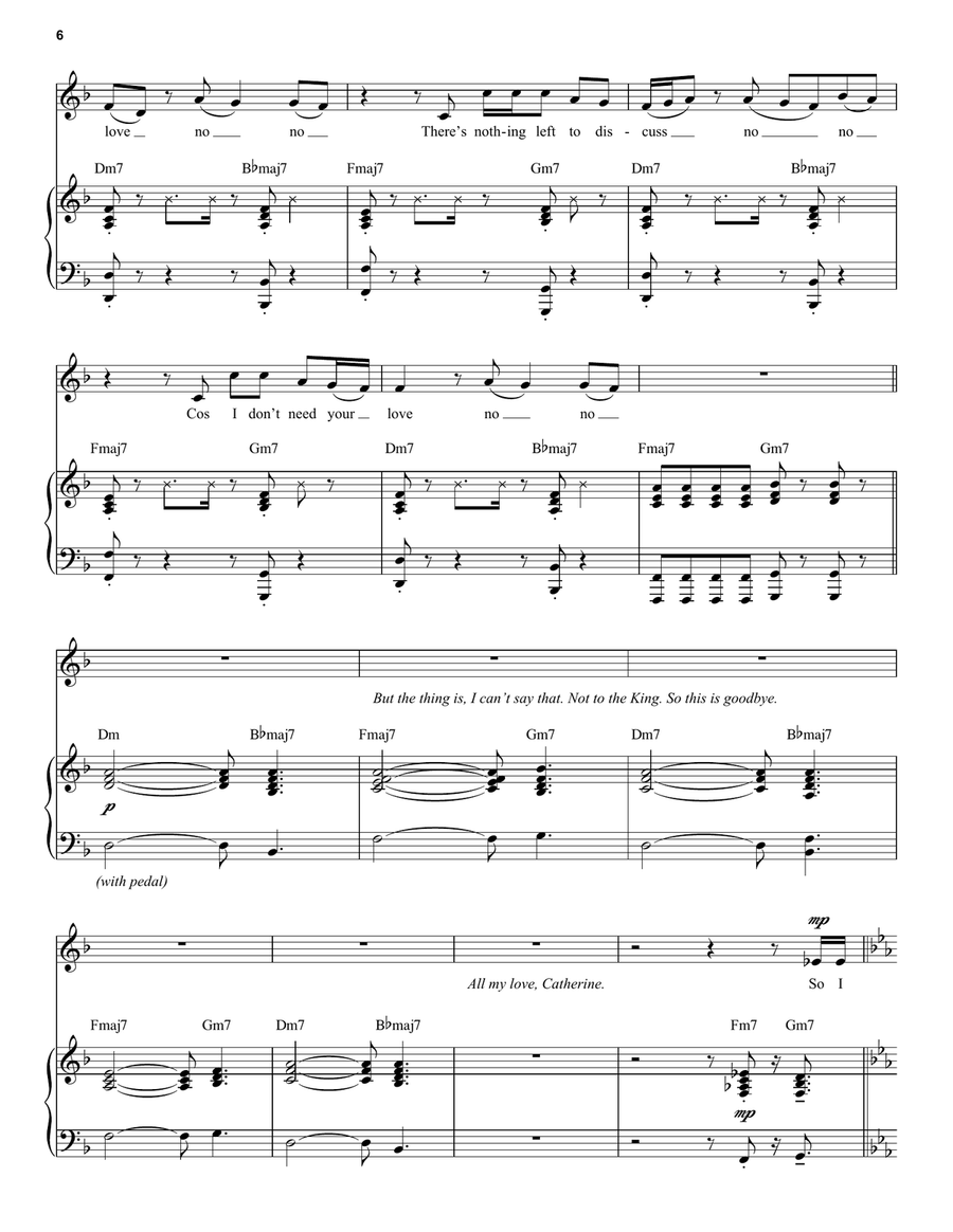 I Don't Need Your Love (from Six: The Musical) Voice scores gallery preview page 6