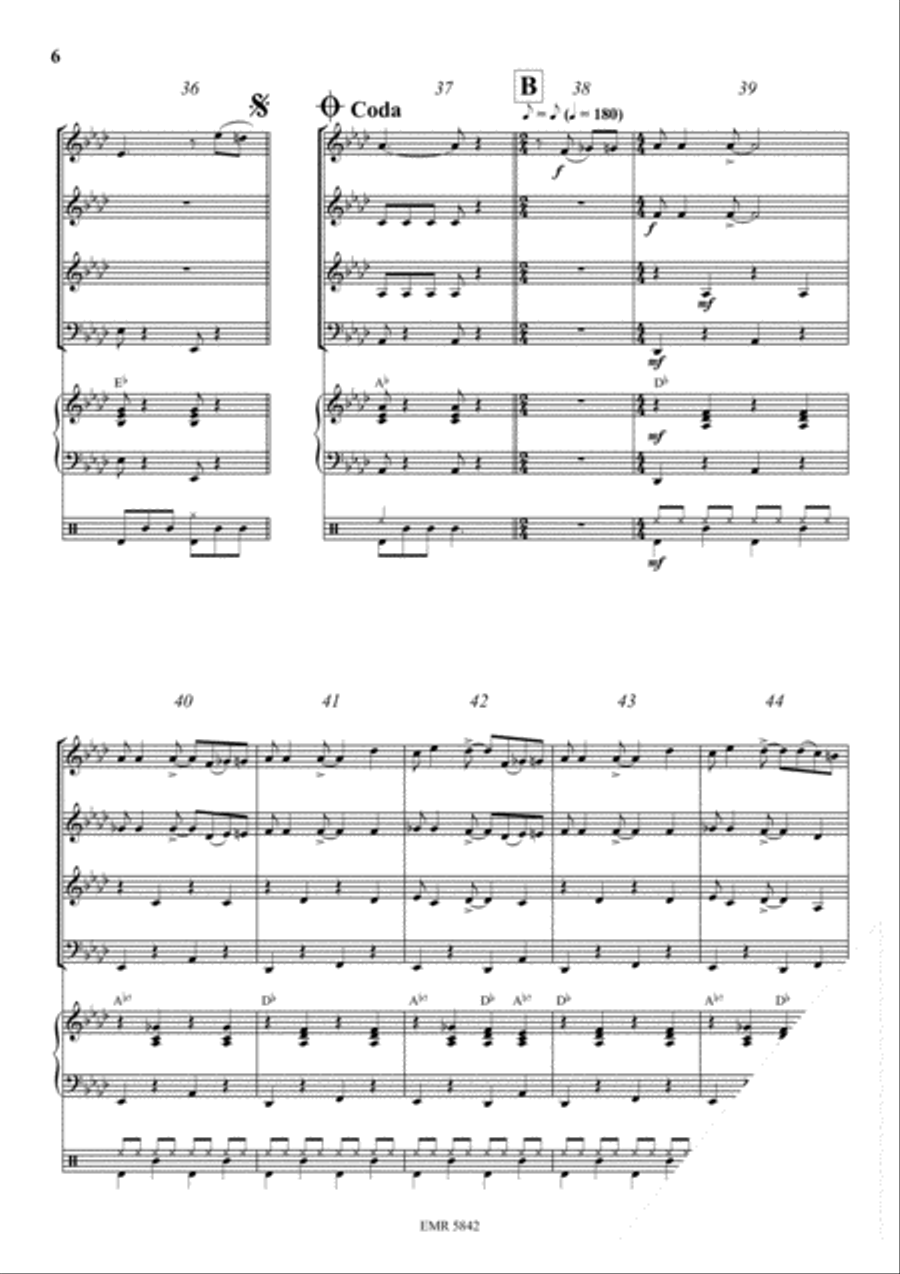 Mexican Hat Dance Brass Ensemble scores gallery preview page 6
