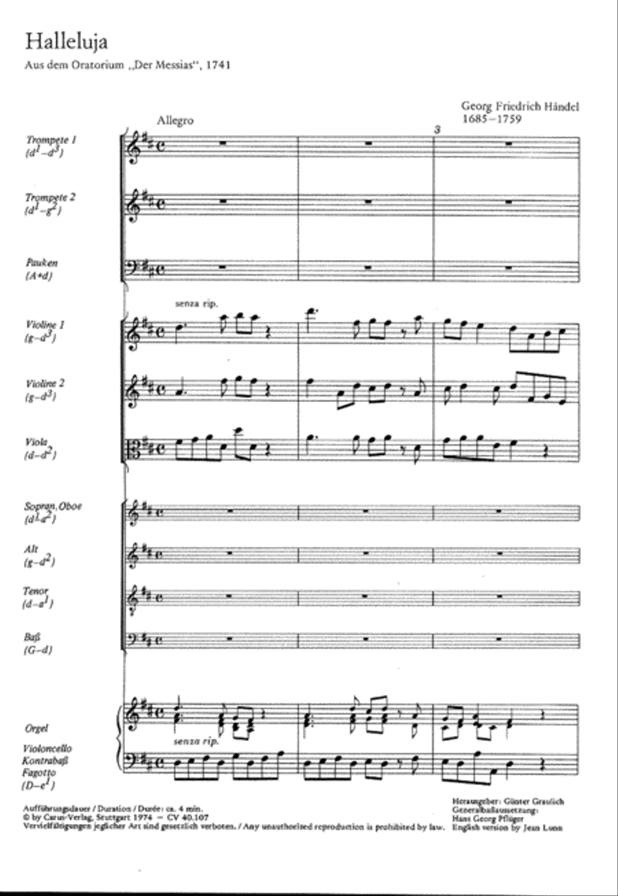 Halleluja (Jesus erschliesst uns die Schrift) 4-Part scores gallery preview page 1