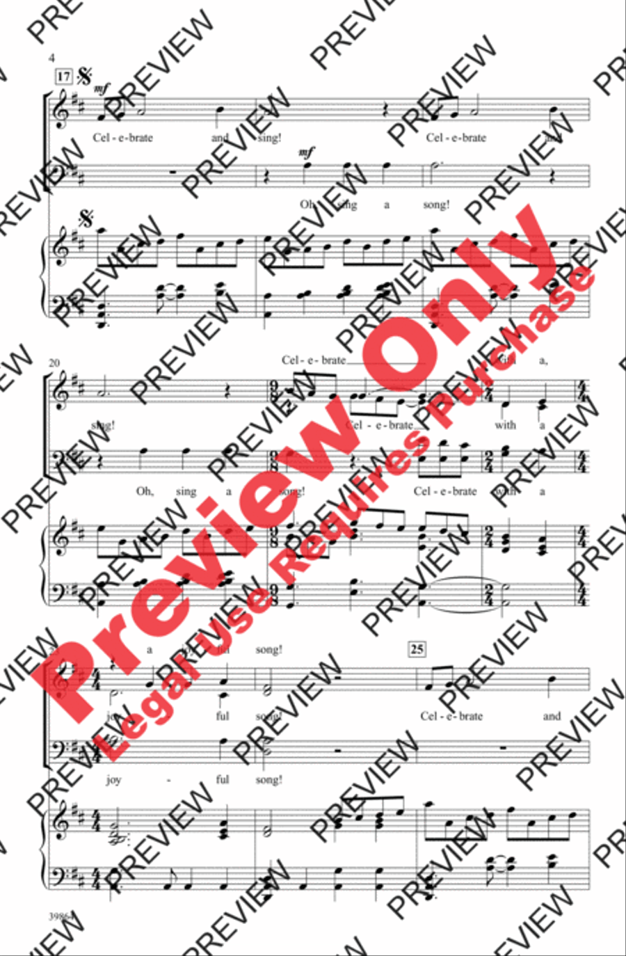 Celebrate and Sing! 4-Part scores gallery preview page 4
