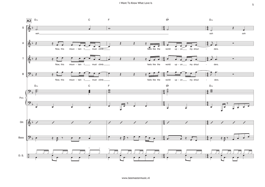 I Want To Know What Love Is 4-Part scores gallery preview page 5