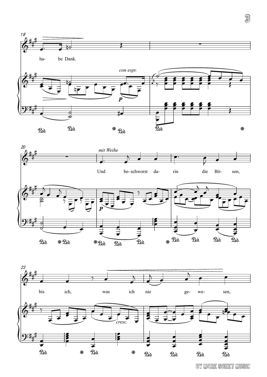 Richard Strauss-Zueignung in A Major,for Voice and Piano Piano, Vocal scores gallery preview page 5