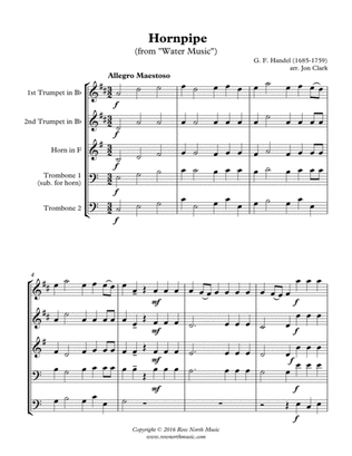Hornpipe (from Water Music) - G.F. Handel (1685-1759) arr. Jon Clark