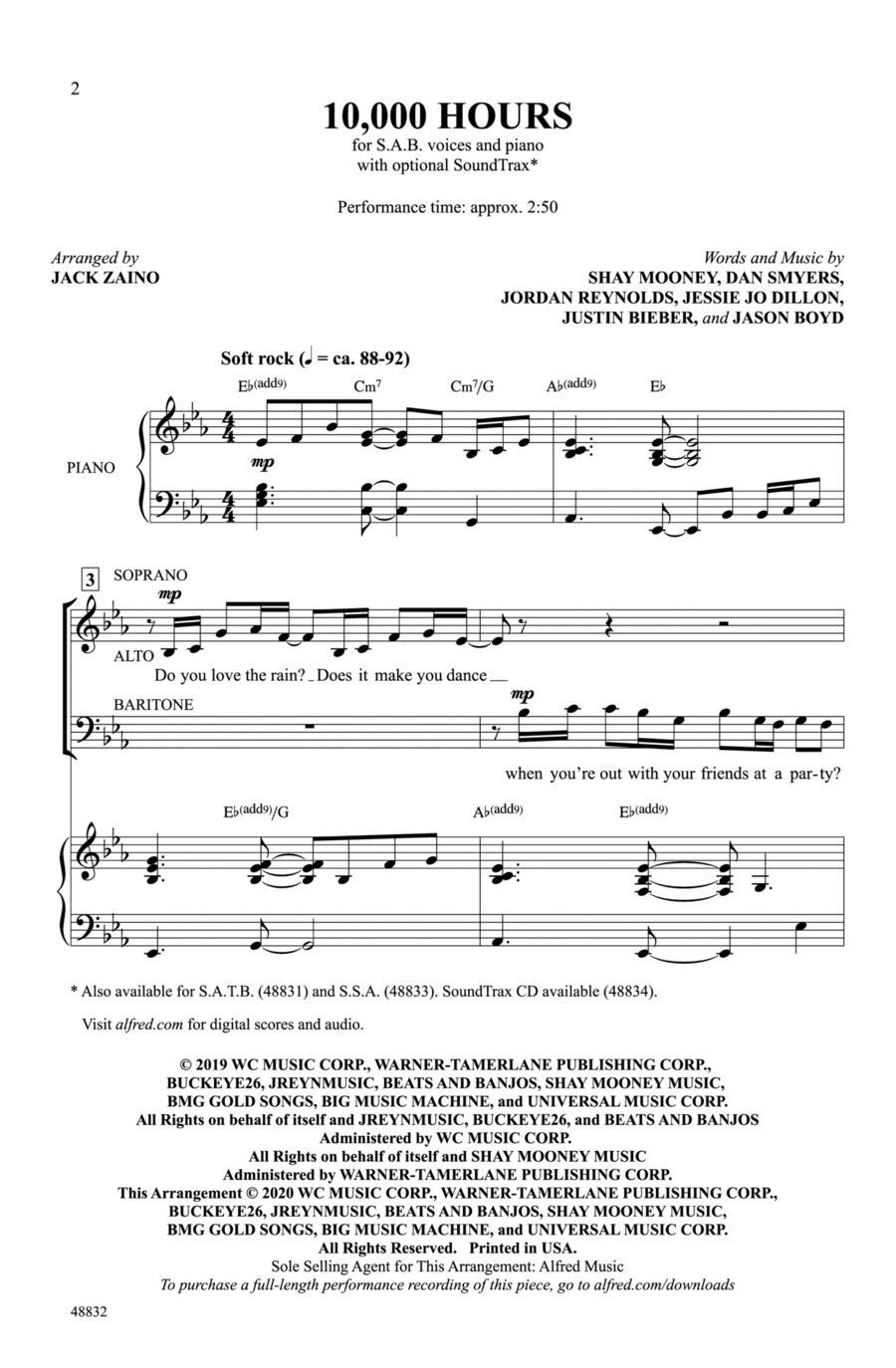 10,000 Hours Choir scores gallery preview page 1