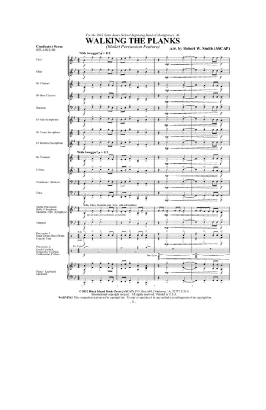 Walking the Planks Concert Band scores gallery preview page 2