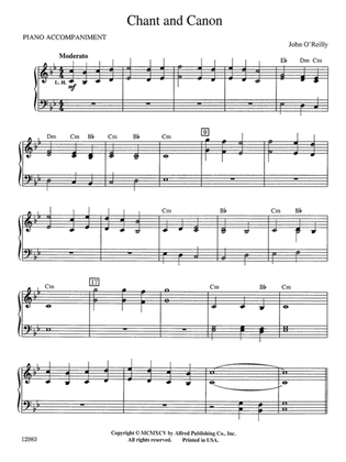 Chant and Canon: Piano Accompaniment