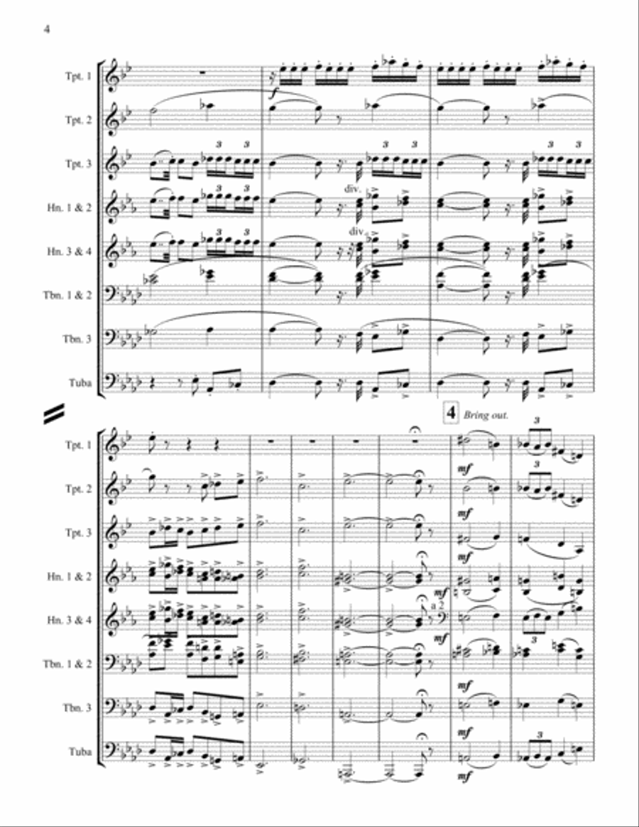 Fanfare Pour Preceder La Peri Horn scores gallery preview page 4