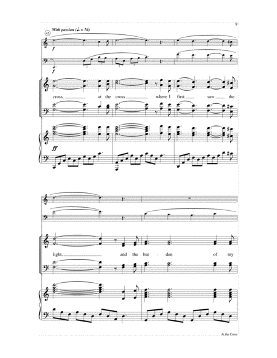 At the Cross 4-Part scores gallery preview page 9