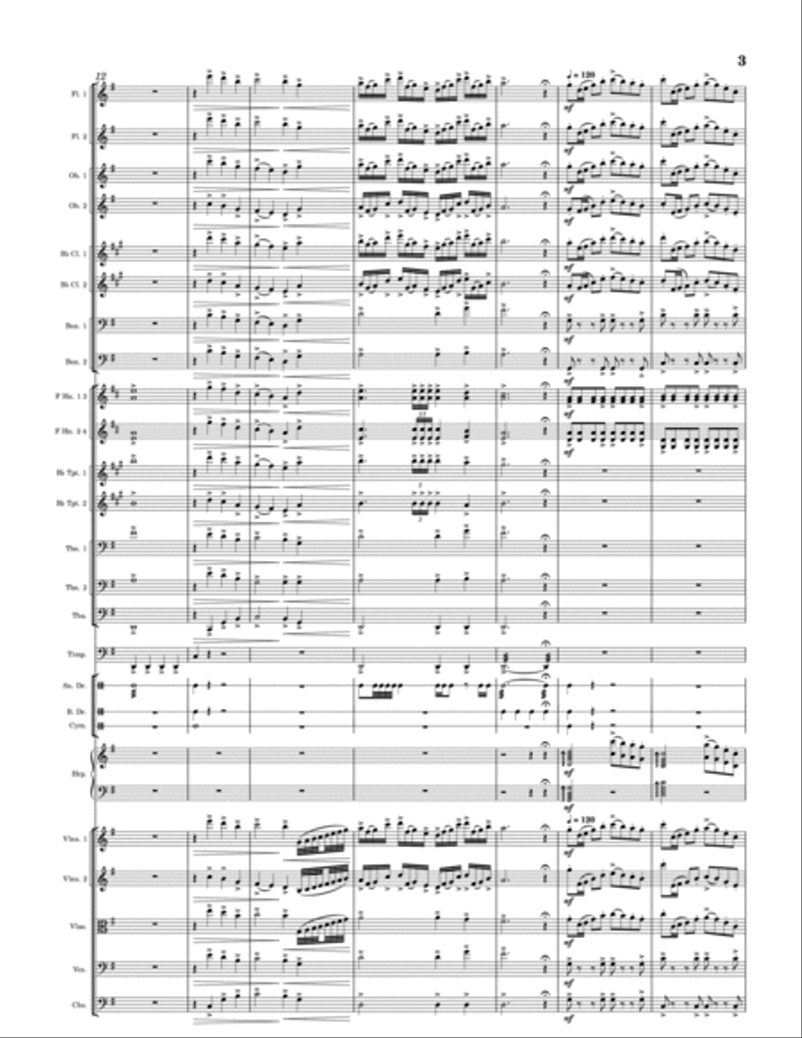Grand Adventure Overture Full Orchestra scores gallery preview page 3