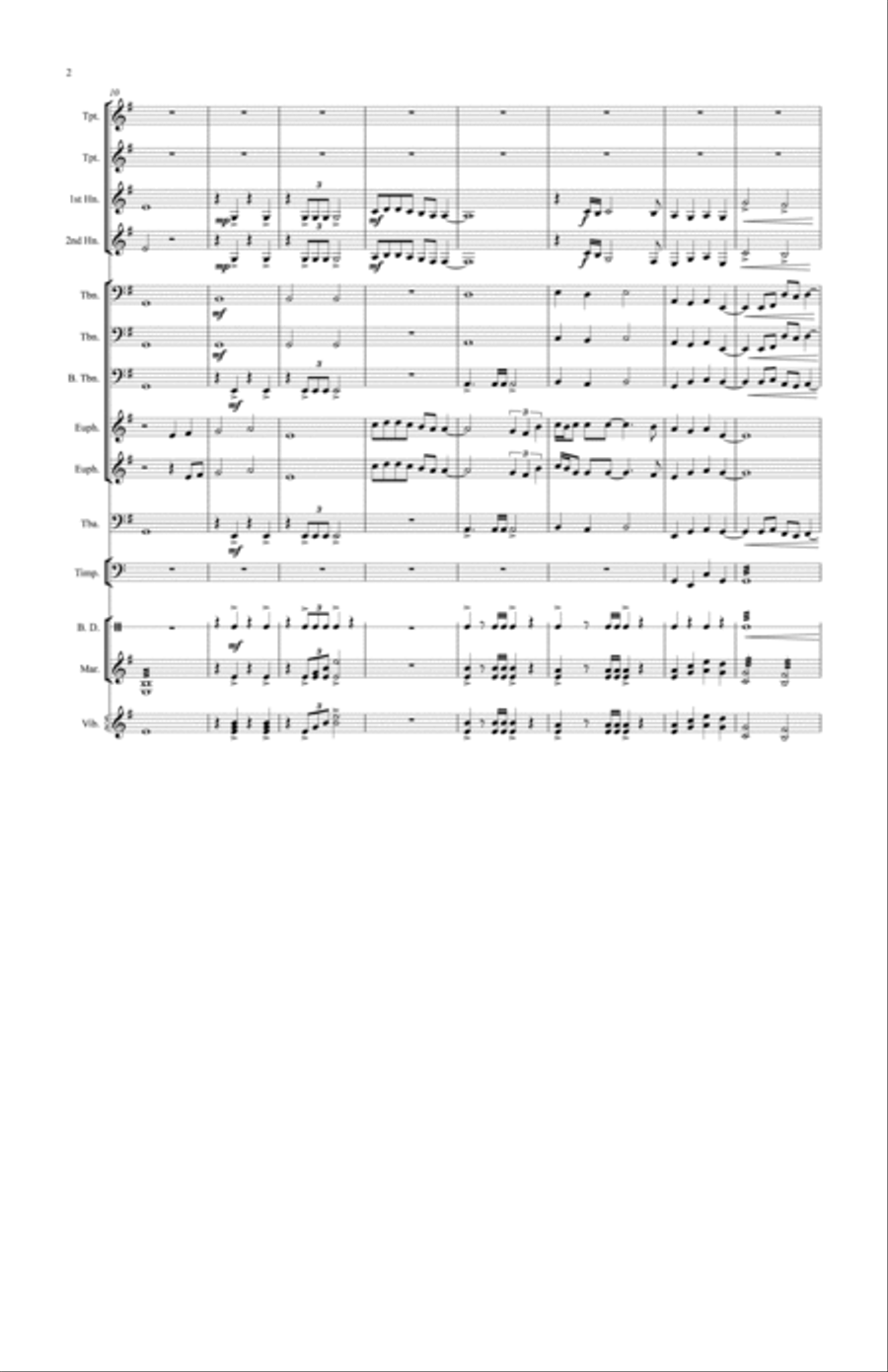 Today Fire Struck Today Fire Struck Brass Ensemble scores gallery preview page 2