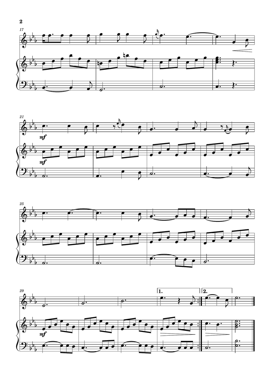 Hallelujah Violin Solo scores gallery preview page 2