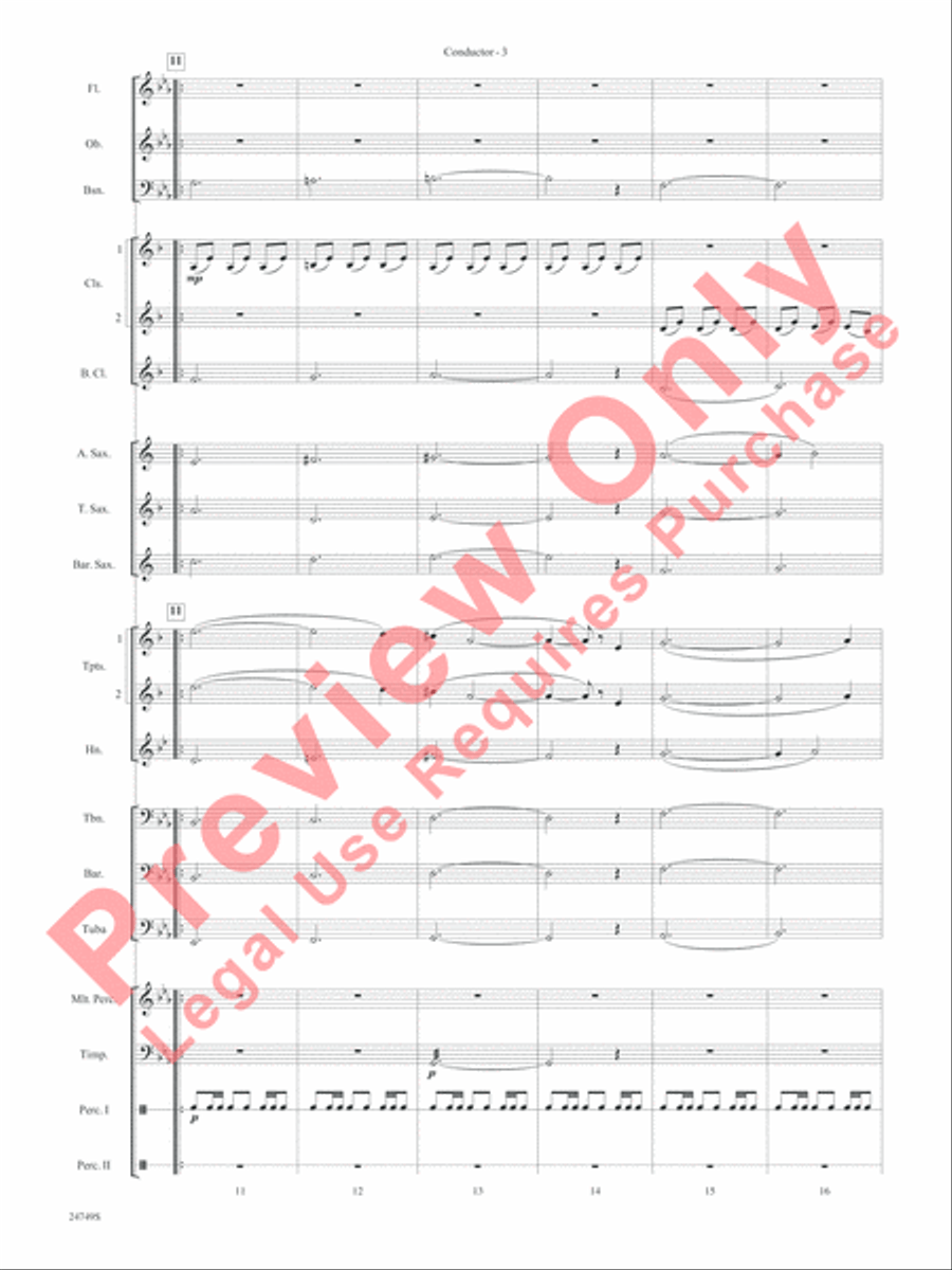 March of the Penguins, Opening Theme from The Harshest Place on Earth Concert Band scores gallery preview page 5