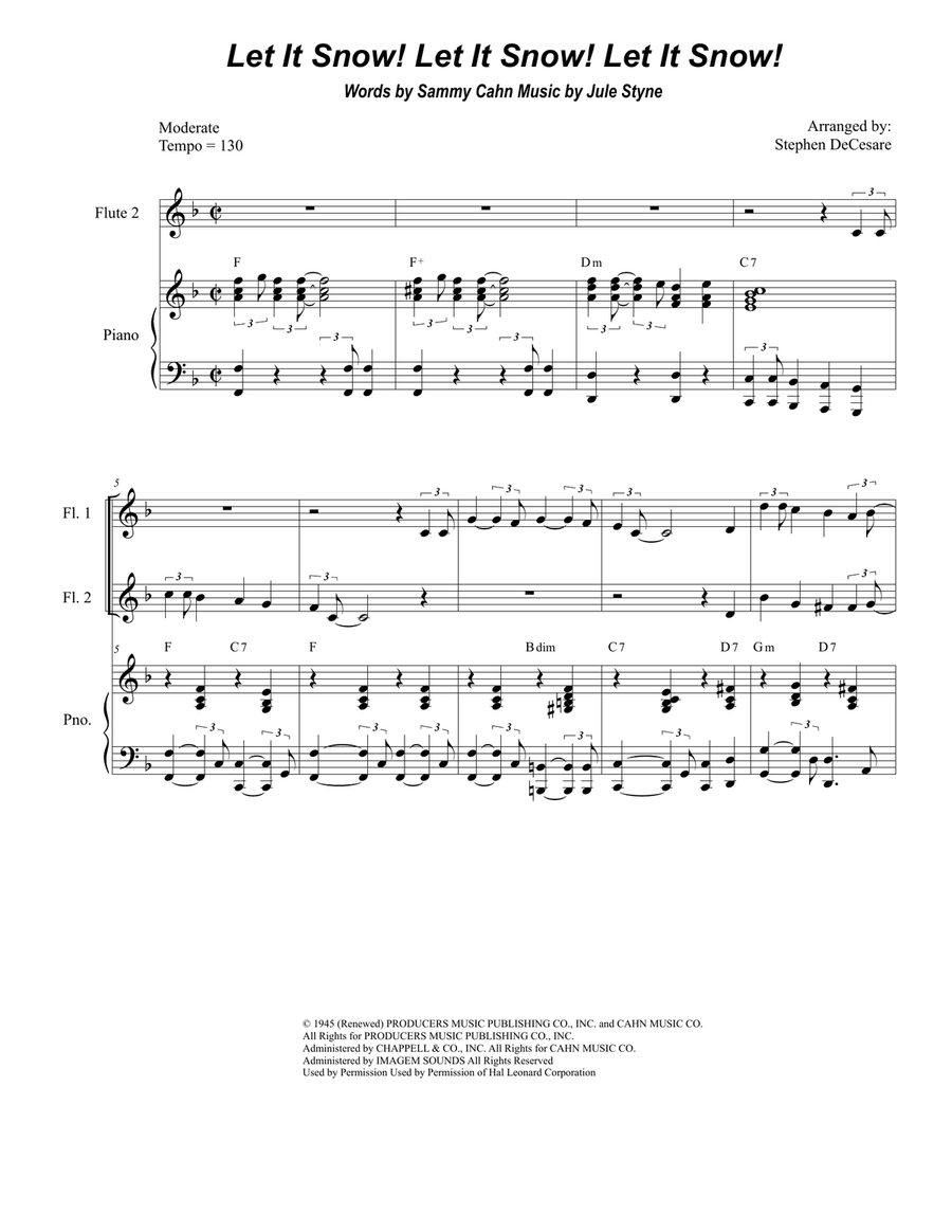 Let It Snow! Let It Snow! Let It Snow! Woodwind Ensemble scores gallery preview page 1