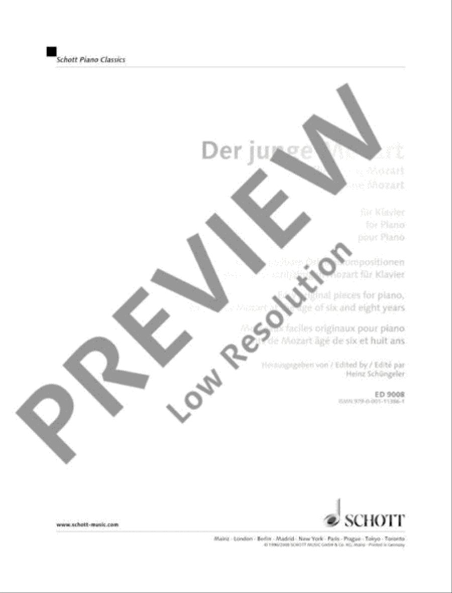 The Young Mozart Piano Solo scores gallery preview page 2