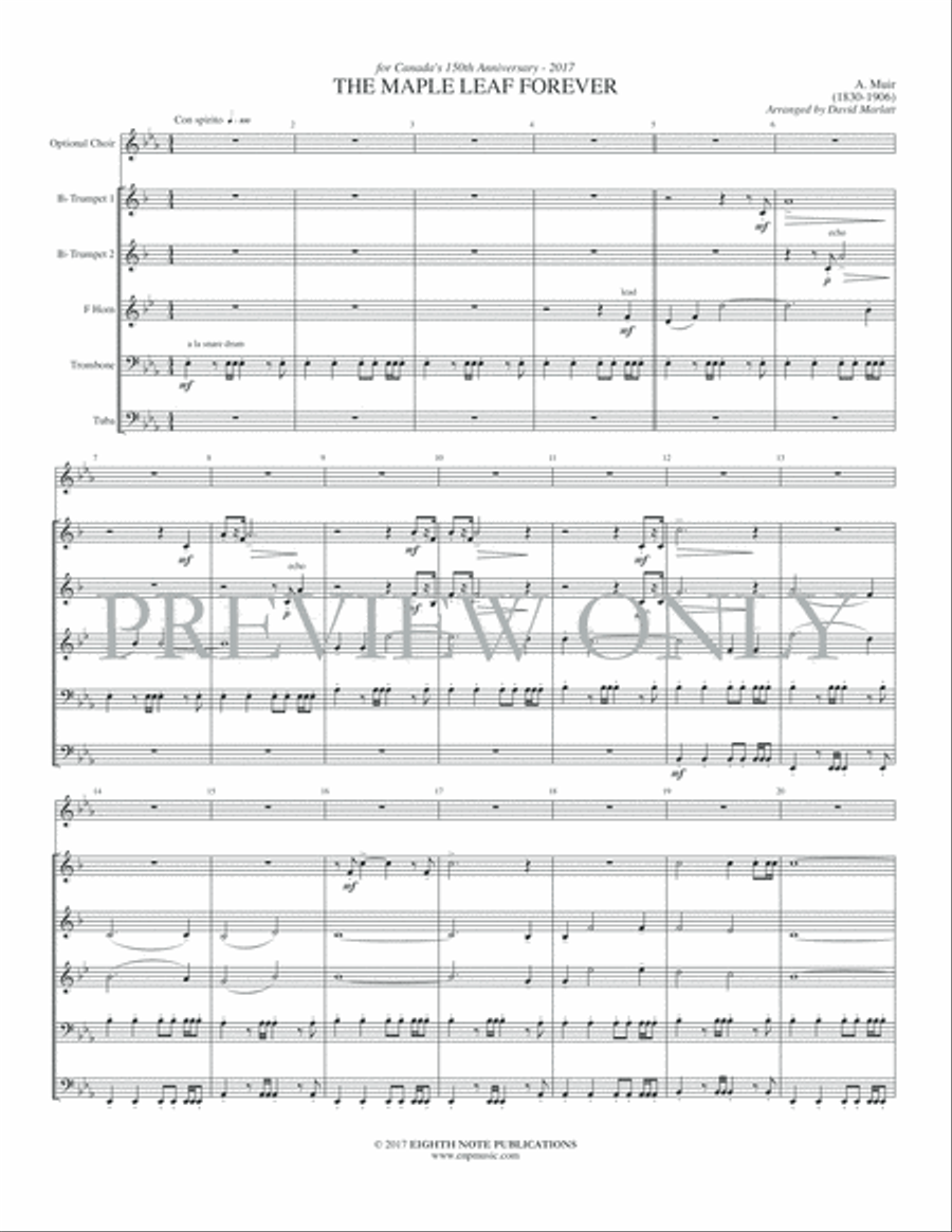 The Maple Leaf Forever Choir scores gallery preview page 3