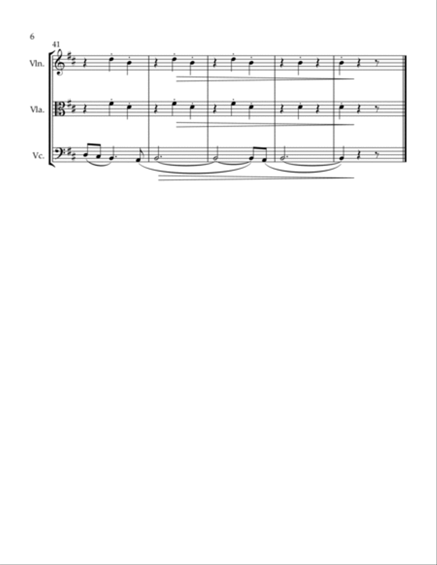 3 Trios Are You Near? Farmer in the Dell Waltz String Trio scores gallery preview page 6