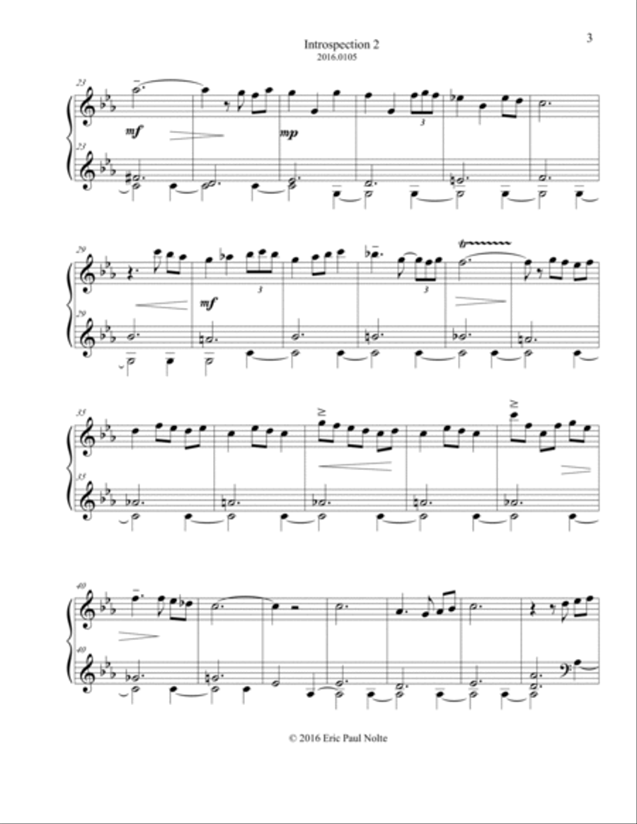 Introspection 2 Piano Solo scores gallery preview page 3