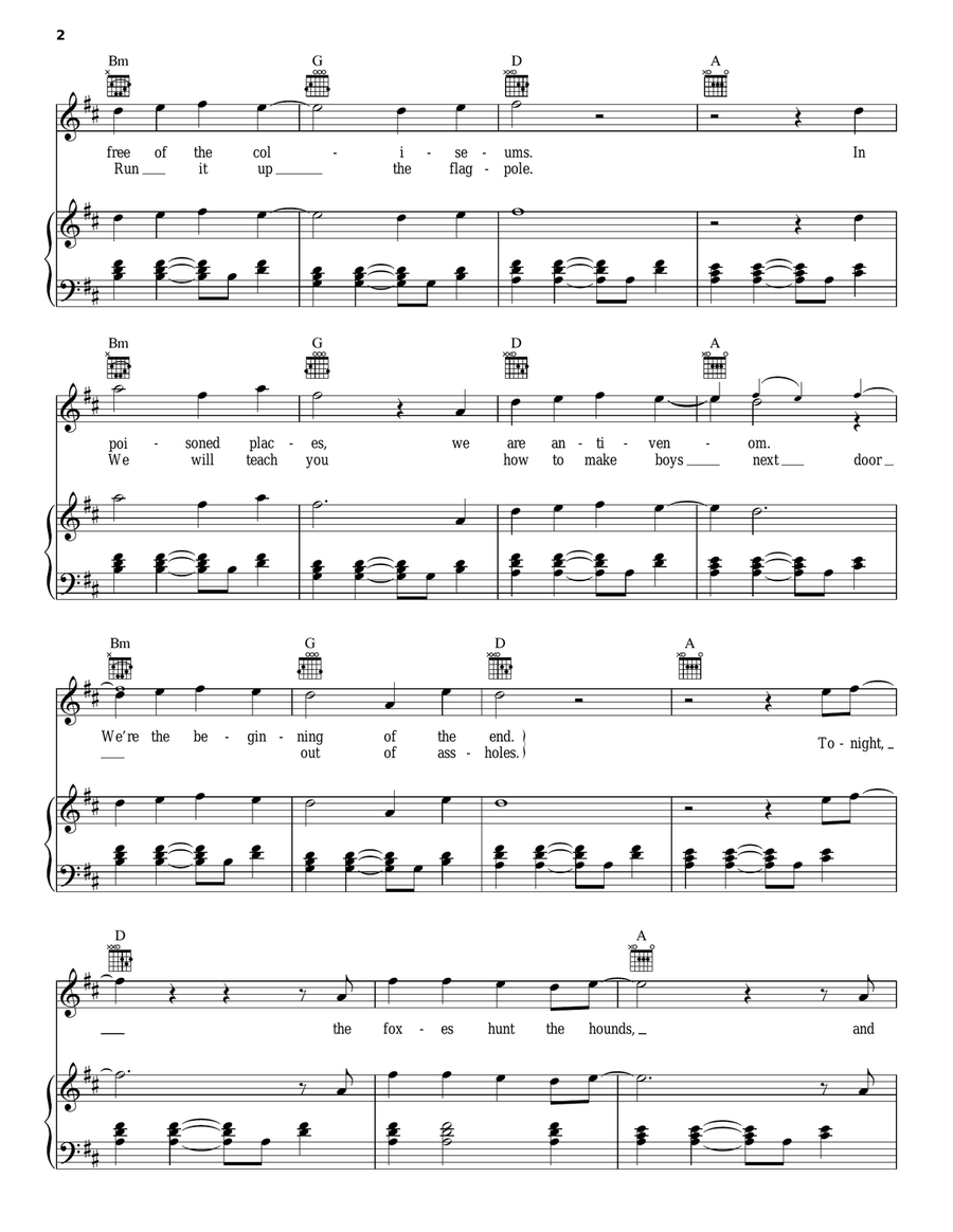 Young Volcanoes Acoustic Guitar scores gallery preview page 2