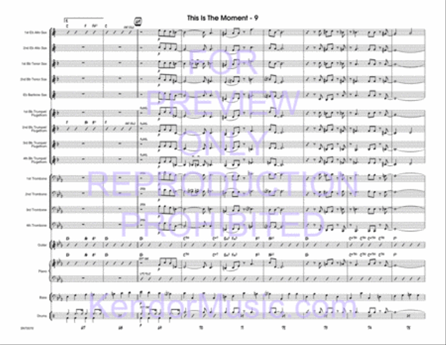 This Is The Moment (Young Version) (Full Score) Jazz Ensemble scores gallery preview page 11