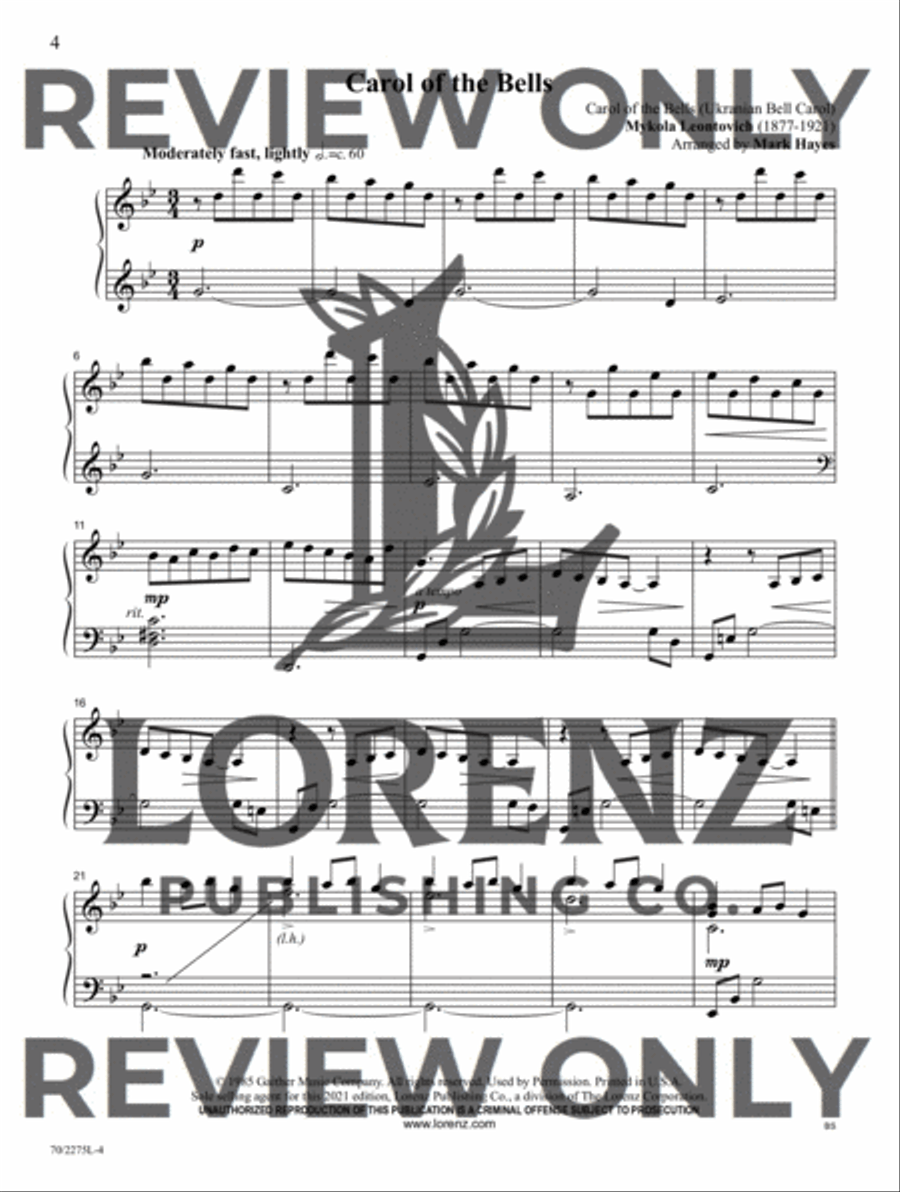 Christmas at the Keyboard Piano Solo scores gallery preview page 5
