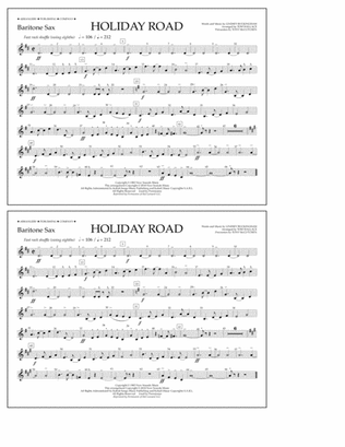Holiday Road (from National Lampoon's Vacation) (arr. Tom Wallace) - Baritone Sax