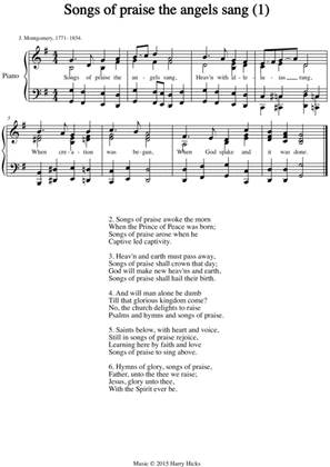 Songs of praise the angels sang. The first of three new tunes written for this wonderful old hymn.