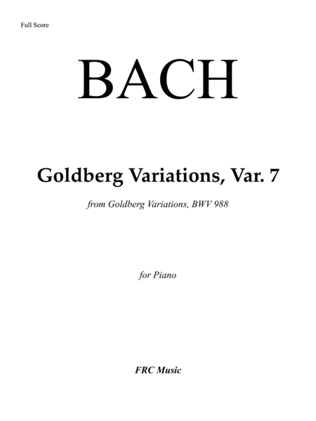 Bach: Goldberg Variations, BWV 988: Var. 7 (as played by Víkingur Ólafsson) image number null